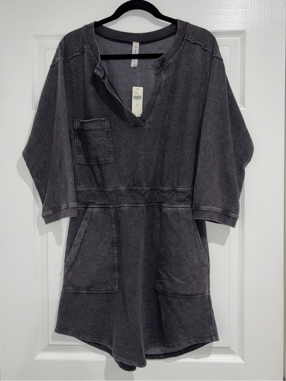 DAILY PRACTICE Acid-Washed Sweater Dress (M)